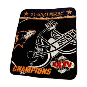 Ravens Super Bowl‎ XXXV Champ Plush Throw